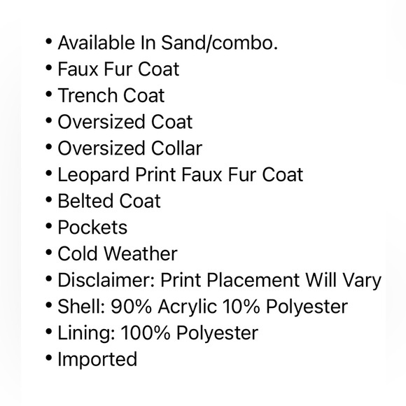 NWT Fashion Nova Glam Life Faux Fur Coat
1X - Picture 15 of 15